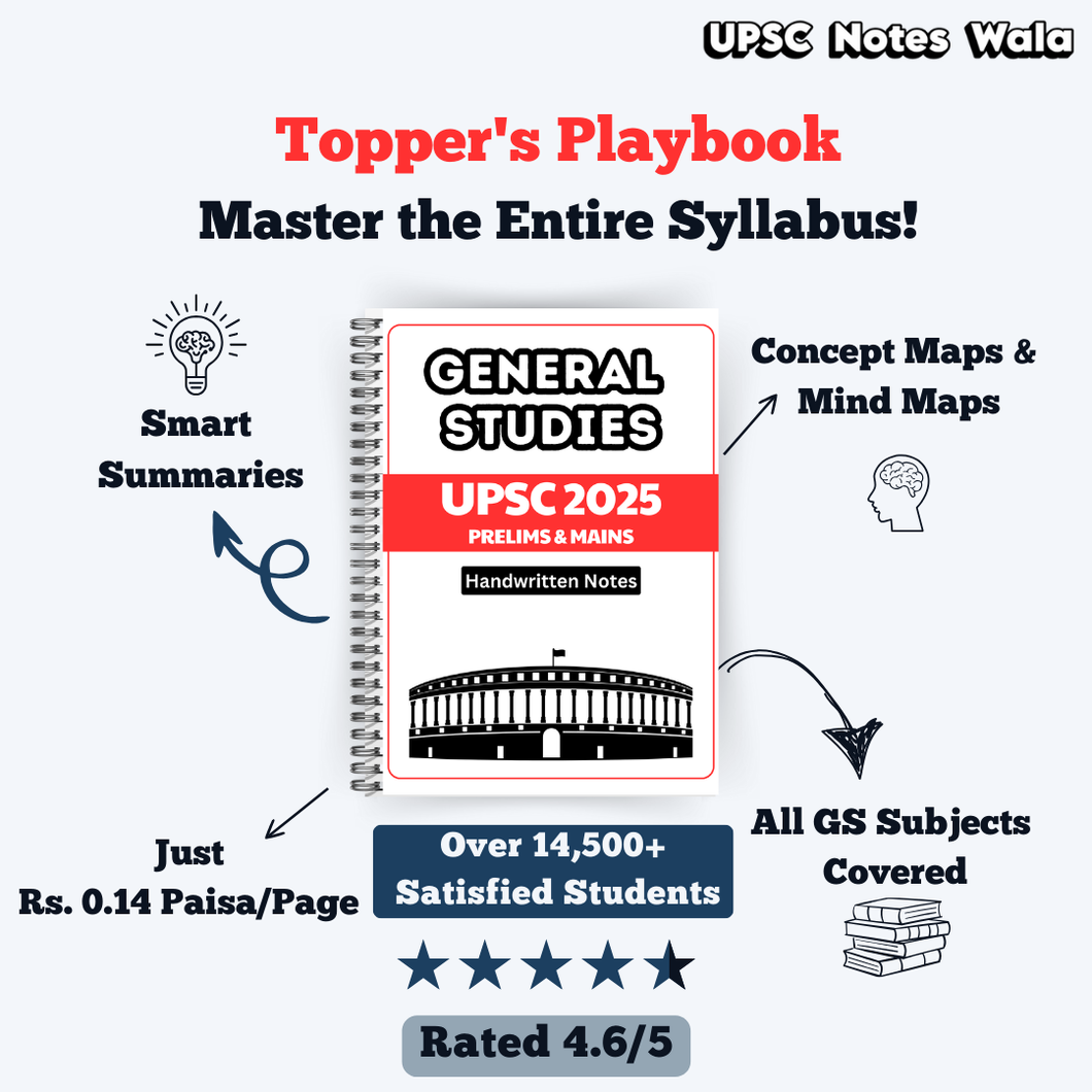 UPSC Prelims+Mains 2025 IAS Topper Handwritten Notes PDF Bundle